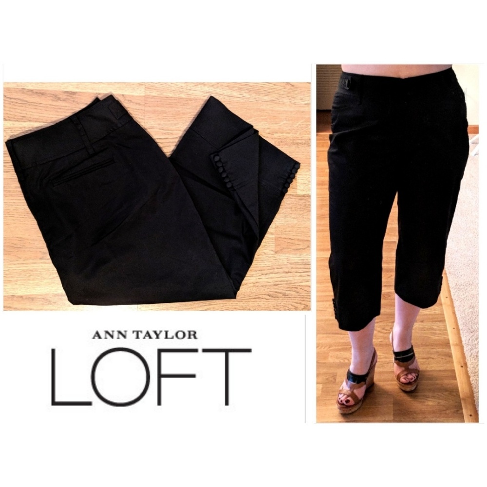 Julie fit Ann Taylor LOFT black cropped pants